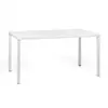 Image de NARDI table rectangulaire pour extérieur CUBE 140x80 cm (Blanc - Plateau en DurelTOP / Pieds en aluminium verni)