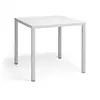 Image de NARDI table carré pour extérieur CUBE 80x80 cm (Blanc - Plateau en DurelTOP / Pieds en aluminium verni)