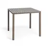 Image de NARDI table carré pour extérieur CUBE 80x80 cm (Gris tourterelle - Plateau en DurelTOP / Pieds en aluminium verni)