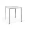 Image de NARDI table carré pour extérieur CUBE 70x70 cm (Blanc - Plateau en DurelTOP / Pieds en aluminium verni)