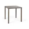 Image de NARDI table carré pour extérieur CUBE 70x70 cm (Gris tourterelle - Plateau en DurelTOP / Pieds en aluminium verni)