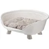 Image de Panier corbeille coussin relax blanc - Taille M - 64 x 48 x 25 cm - FERPLAST
