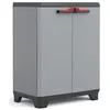 Image de Armoire Basse De Rangement Multifonctions Résine Étagères Et Pieds 39 X 68 X 90 Cm Ke