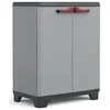 Image de Armoire basse de Rangement Multifonctions Résine Étagères et Pieds 39 x 68 x 90 cm KETER