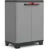 Image de Armoire basse en résine grise keter avec 1 étagère pour mobilier d'extérieur stilo. 416419