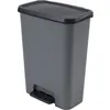 Image de Poubelle à pédale - CURVER - COMPATTA - 50 L - Gris anthracite - Polypropylène