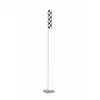Image de ROTALIANA lampadaire CIMINIERE D'ITALIA F2 (Blanc à carreaux noirs, base dorée brillante - Aluminium)