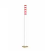 Image de ROTALIANA lampadaire CIMINIERE D'ITALIA F3 (Blanc avec rayures rouges, base dorbrillante - Aluminium)