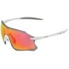 Image de Lunettes soleil vélo Gist Pack orange 100 % UV monture blanche