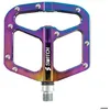 Image de Pédales VTT descente - SWITCH - BMX gap filetage 9-16 - picots alu - violet - 110x103 mm