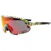 Image de Lunettes soleil vélo Gist Next orange 100 % UV monture multicolore