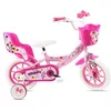 Image de Vélo Enfant - 12 Pouces - 3 ans - Minnie Mouse - Roulettes stabilisatrices - Panier - Rose