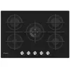 Image de Table Gaz - CANDY - CVG74WPB - 5 plaques de cuisson - Allumage électronique - Noir