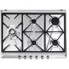 Image de Table de cuisson à gaz encastrable 5 feux smeg srv575gh5 en acier inoxydable