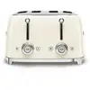 Image de Smeg - grille-pain 4 fentes 950w crème tsf03creu - années 50