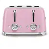 Image de Smeg - grille-pain 4 fentes 950w rose tsf03pkeu - années 50