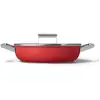 Image de Sauteuse anti-adhésive 28cm + couvercle smeg - ckfd2811rdm - années 50