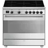 Image de Smeg Concert Bg91ix2 Four Et Cuisinière Electrique Plaque Avec Zone À Induction Acier Inoxydable