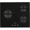 Image de Smeg Linea Pv163b3 Plaque Noir Intégré 60 Cm Gaz 3 Zone(s)