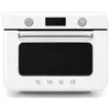 Image de Smeg Cof01wheu Four À Vapeur Petit Acier Inoxydable, Blanc Boutons, Rotatif