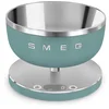 Image de Smeg Ksc01egmww Escabeaux De Cuisine Vert Clair, Acier Inoxydable Comptoir Rond Balance De Ménage Électronique
