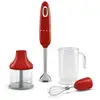 Image de Smeg Hbf03rdeu Blender Mélangeur Par Immersion 700 W Rouge, Acier Inoxydable
