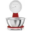 Image de Smeg Ksf01rdww Escabeaux De Cuisine Chrome, Rouge Comptoir Balance De Ménage Électronique