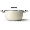 Image de Faitout Crème Mat 24cm + Couvercle Smeg Csf2412crm
