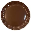 Image de 10 ASSIETTES PLATES MARRON 27CM Marron chocolat