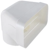 Image de ELICA raccord vertical circulaire rectangulaire KIT0121007 227x94 - Ø146 mm pour hotte aspirante NIKOLATESLA (Blanc - plastique)