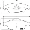 Image de BREMBO Kit de Plaquettes de frein P68050 - 4 pièces