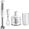 Image de Mixeur Plongeant - Multiquick 5 - 1000 W - 21 Vitesses - Gobelet 600 Ml - Mini Hachoir - Fouet - Blanc