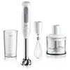Image de Mixeur plongeant - braun - multiquick 5 - 1000 w - 21 vitesses - gobelet 600 ml - mini hachoir - fouet - blanc