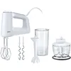 Image de Batteur et mixeur électrique MultiMix 3 - BRAUN - HM3105WH - 500W - 5 vitesses + Pulse - PowerBell