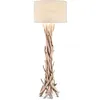 Image de Lampadaire - IDEAL LUX - DRIFTWOOD - Bois marron - Abat-jour tissu - Culot E27 LED