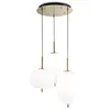 Image de Suspension - Ideal Lux - UMILE SP3 - Métal or satiné - Verre soufflé - LED intégrées