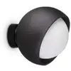 Image de Ideal lux bloom applique murale globe noir 17 cm, 1 x e27
