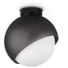 Image de Ideal lux bloom plafonnier globe noir de 22 cm, 1 douille e27