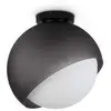 Image de Ideal lux bloom plafonnier globe noir de 30 cm, 1 douille e27