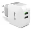 Image de Celly Tc2usbturbo Chargeur D'appareils Mobiles Smartphone, Tablette Blanc Secteur Intérieure