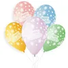 Image de 5 BALLONS BIO ANNIVERSAIRE 33CM PASTEL MULTICOLORE