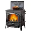 Image de Nordica extraflame - poêle à bois fonte 4.9kw noir antracite isottacclean - vintage ISOTTACCLEAN