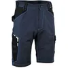 Image de Short de travail - Cofra - Bortan - Bleu/noir - Tissu élastique - Coupe cargo