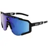 Image de Lunettes Scicon Aeroscope noires avec verres multicolores bleus.