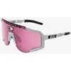 Image de Lunettes Scicon Aeroscope blanches avec verres roses.