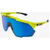 Image de Lunettes Scicon Aeroshade Kunken jaune bleu avec verres multi-miroirs bleus