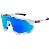 Image de Lunettes Scicon Aeroshade XL blanc brillant avec verres à effet miroir SCN-PP bleu