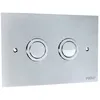 Image de Plaque de commande pneumatique inox brillant WC encastré Valsir double volume