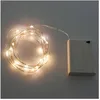 Image de Guirlande lumineuse piles 2M 20 Micro LED blanc chaud câble argenté Lotti