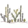 Image de Panneau décoratif 3D en métal multicolore avec cactus 90x25x64 cm